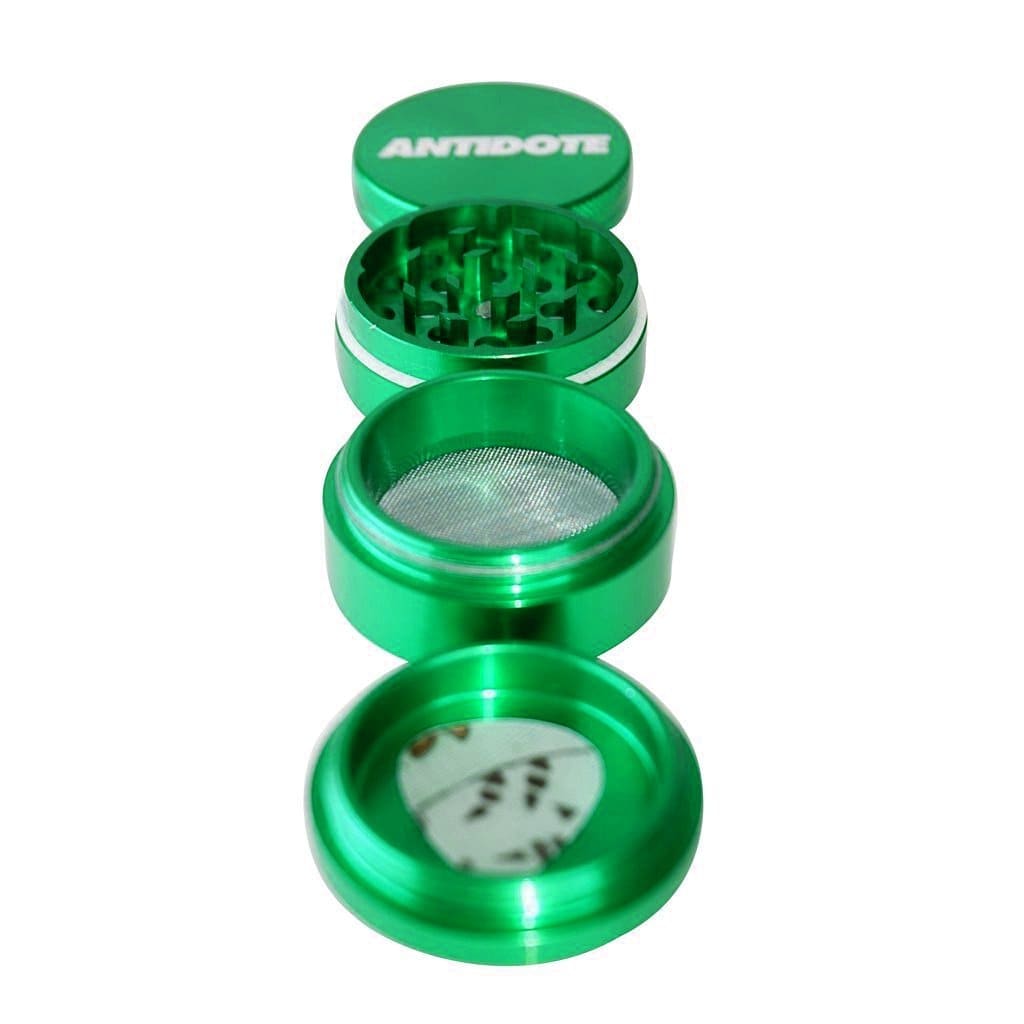 Antidote Grinders Green aircraft grade aluminum 2.5 inch herb grinder