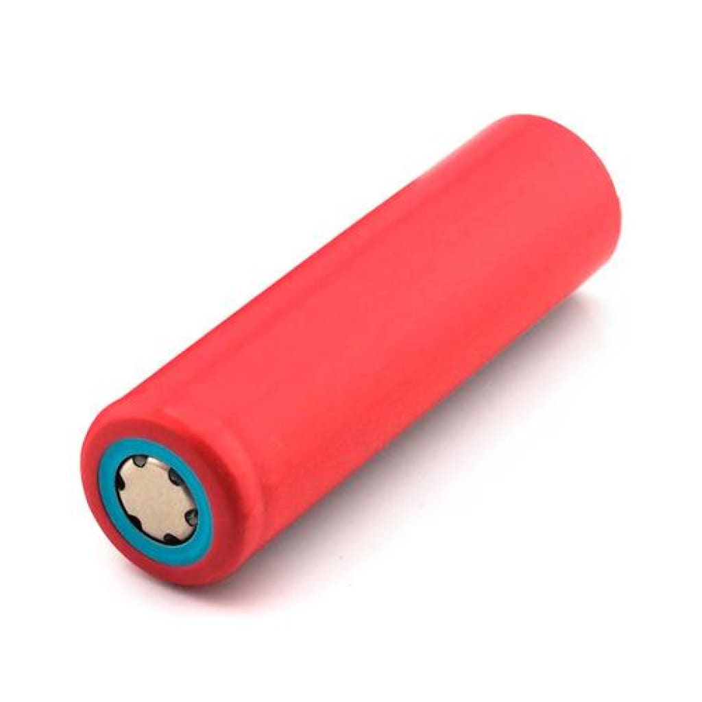 Red cylindrical DaVinci IQ extra battery for vaporizers