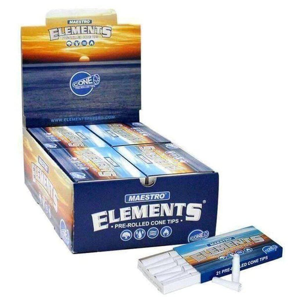 Display box of Elements Maestro Pre-Rolled Cone Rolling Tips for effortless rolling