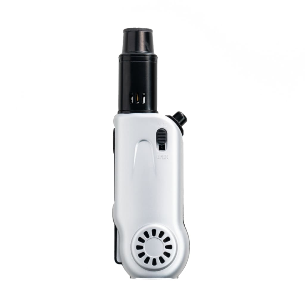 Award-winning Eternity Laser: White and black handheld device with vent and adjustable nozzle