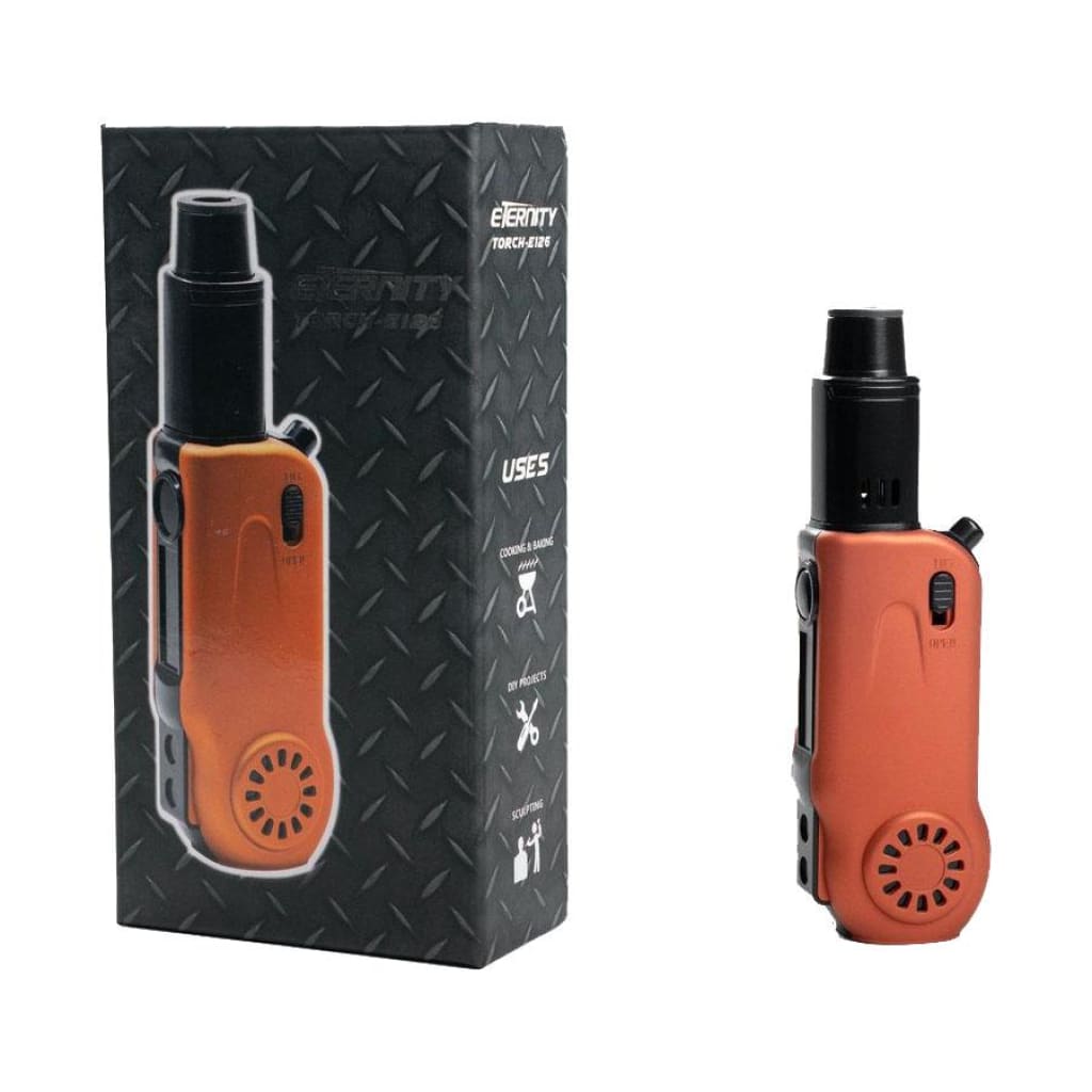 Orange and black Award-winning Eternity Laser vaping device inspired by Star Wars packaging