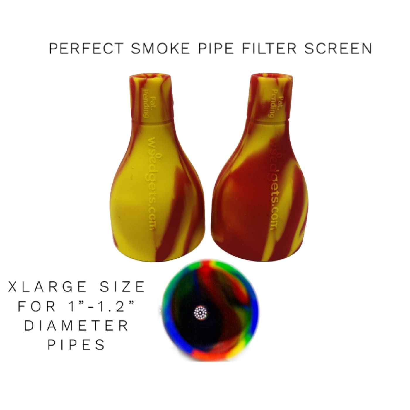 Xlarge Weed Pipes Smoke Blocker & Resin Adapter – Colorful pipe filter screens