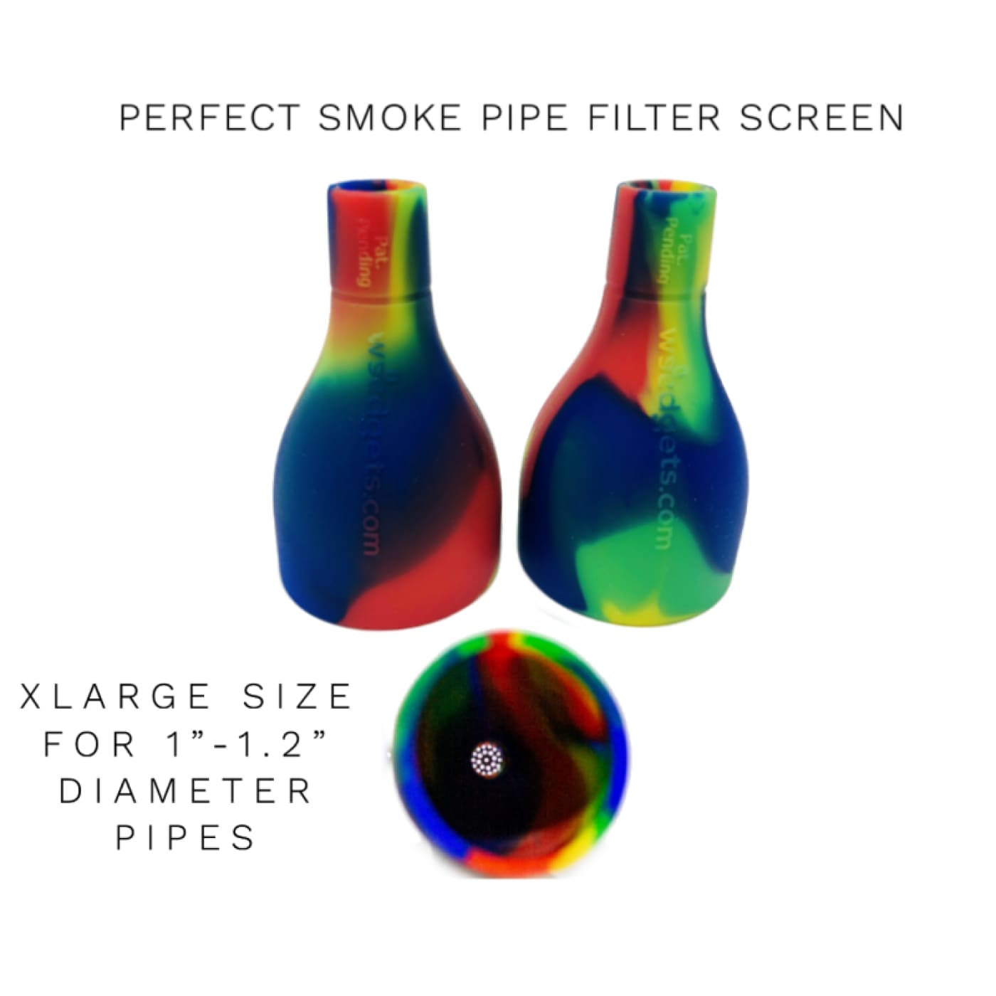 Colorful silicone smoke pipe filter screens for Xlarge Weed Pipes Smoke Blocker & Resin Adapter