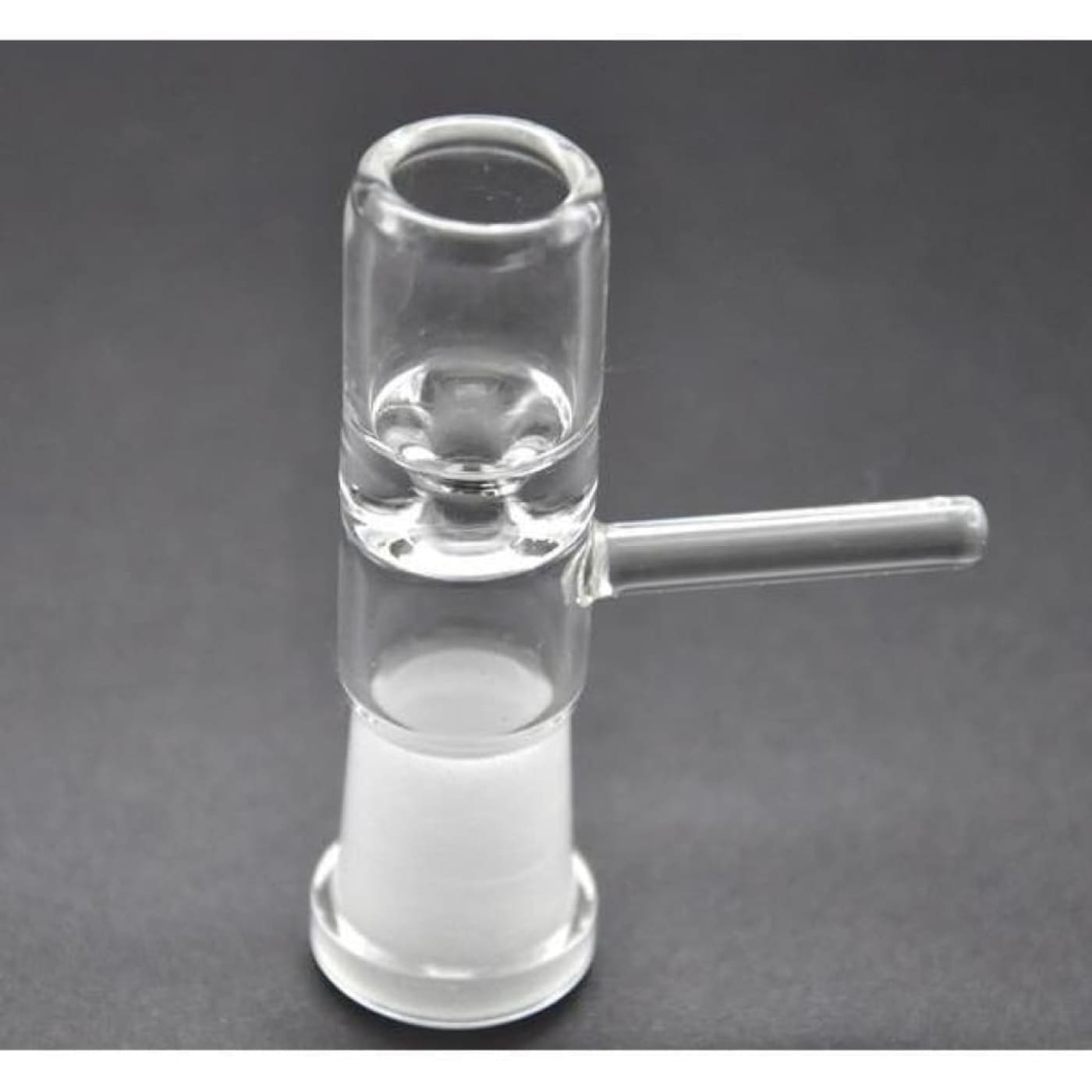 Clear glass slide bowl attachment for 10mm male joint