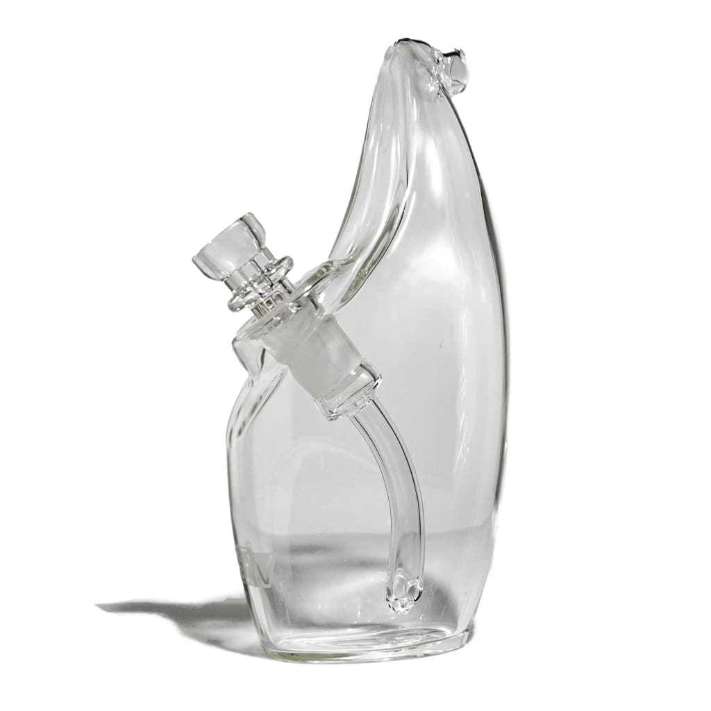 Grav Rain Bubbler with curved interior for swirling action