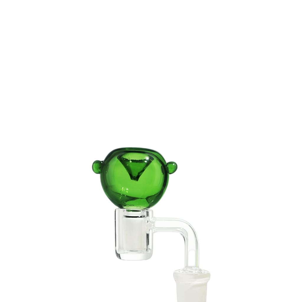 Green monkey face glass bowl carb cap for dab rig dabbing
