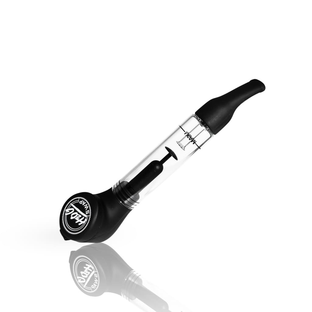 Sunakin H2og Sunpipe water pipe with black and clear glass bowl