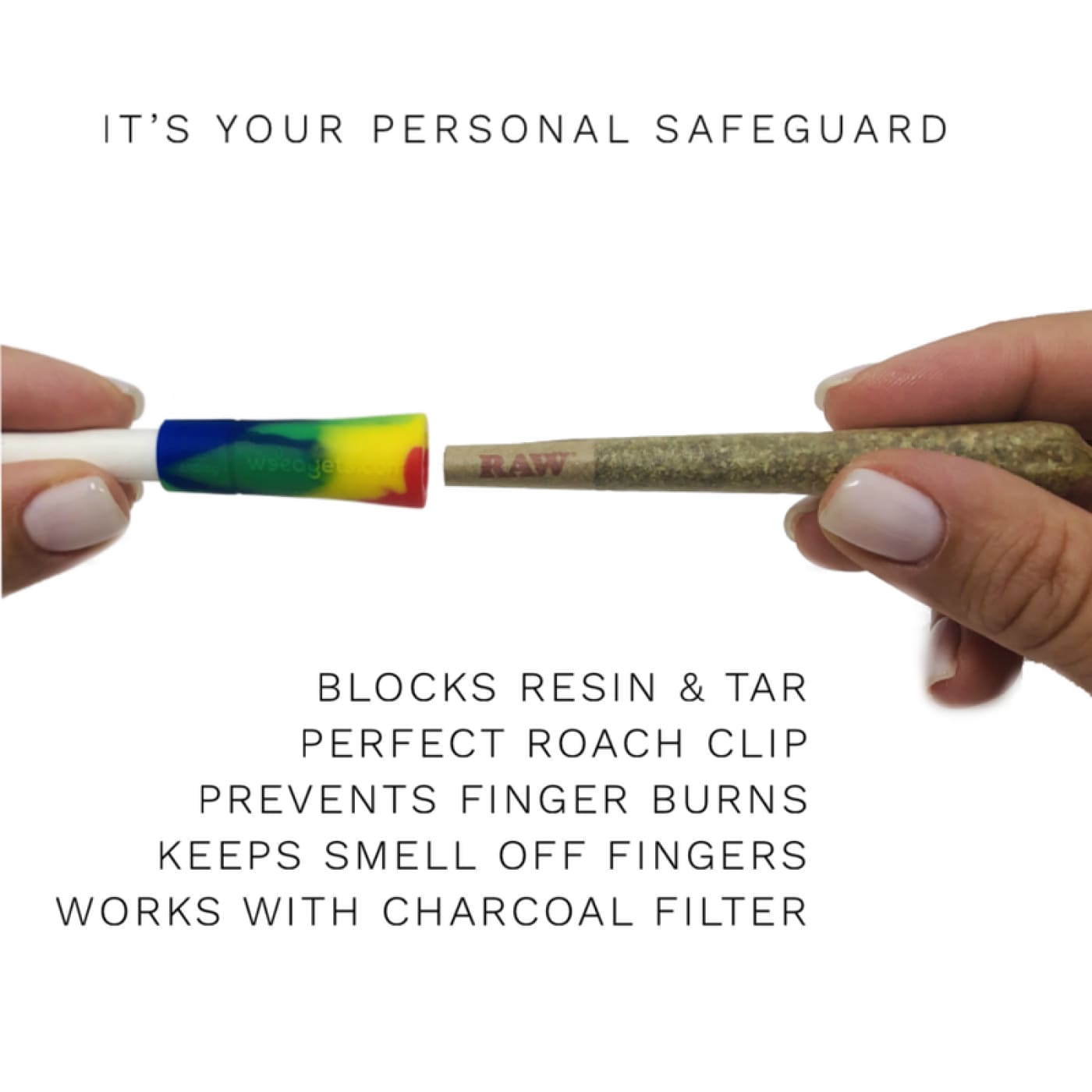 Colorful joint filter tips with roach clip on Small Filter Weed Pipe Adapter