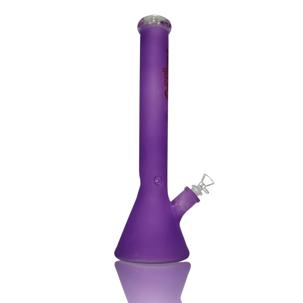 Purple beaker base 7mm water pipe 17 - Extremely Impressive Piece with Long Neck & Flared Base