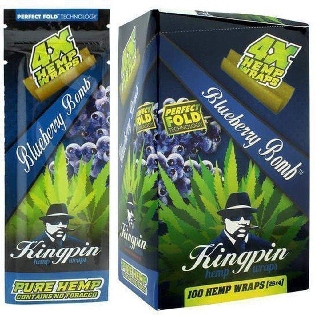 Kingpin Hemp Wraps: Blueberry Blunt Wraps For The Discerning Connoisseur With Cannabis Imagery