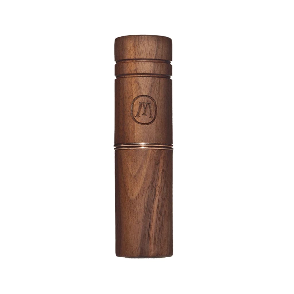 Wooden cylindrical Compact Marley Natural Holder with engraved logo for pre-roll protection