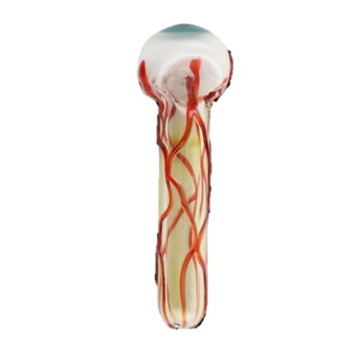 Eyeball glass pipe with straight color change eye sculpture design