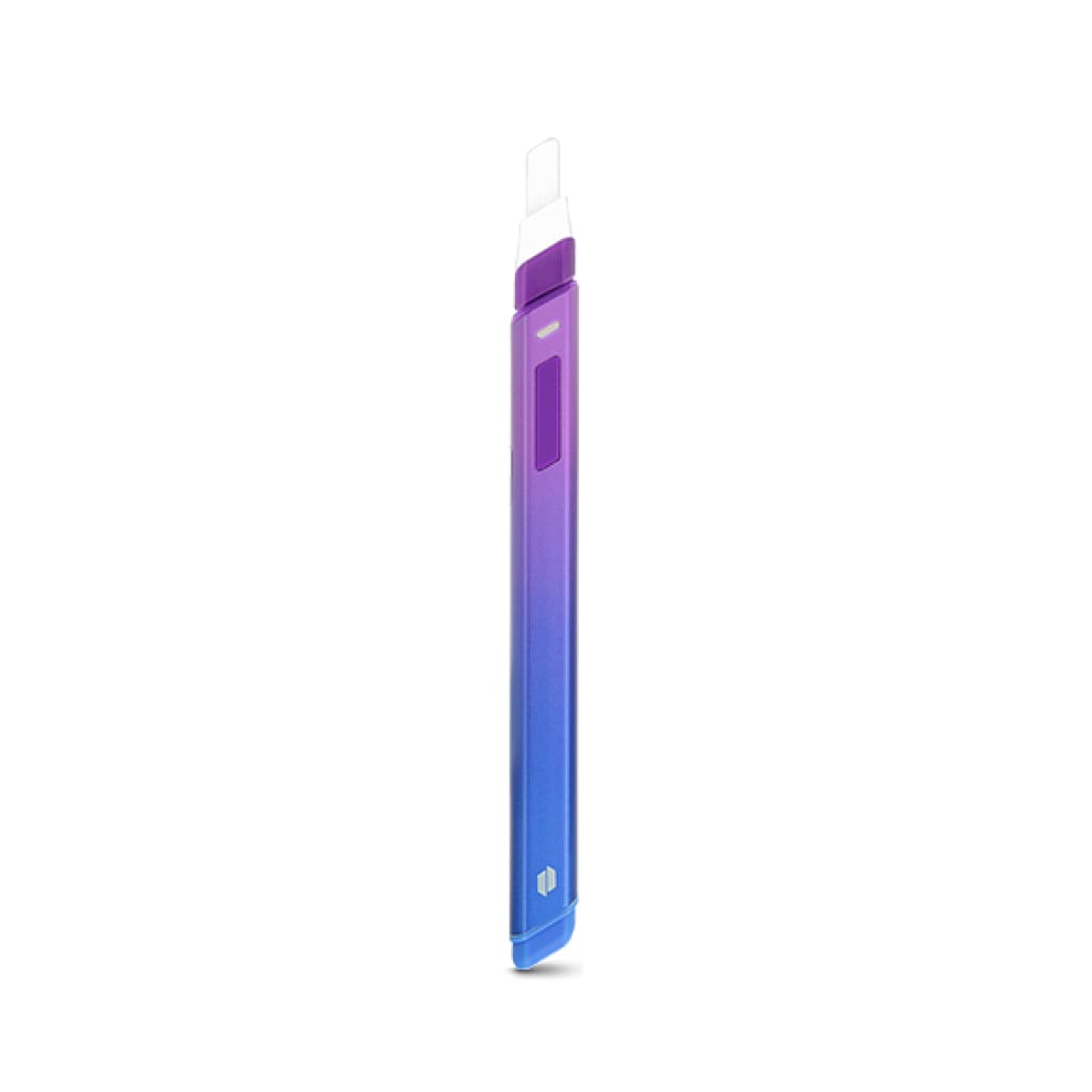 Gradient-colored purple and blue Puffco Hot Knife electronic heated loading vape pen
