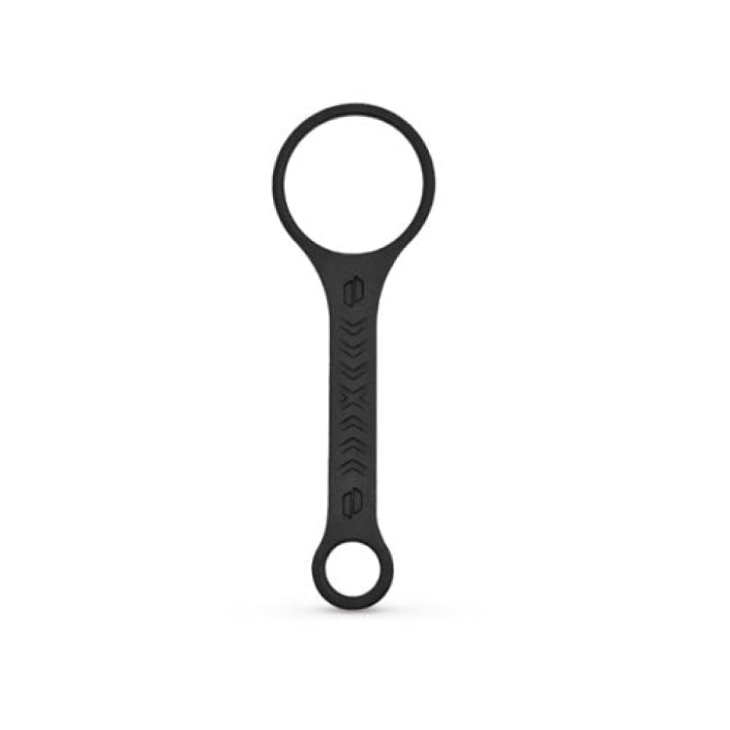 Hand-blown Borosilicate Puffco Peak Carb Cap with black plastic strap wrench for increased air velocity