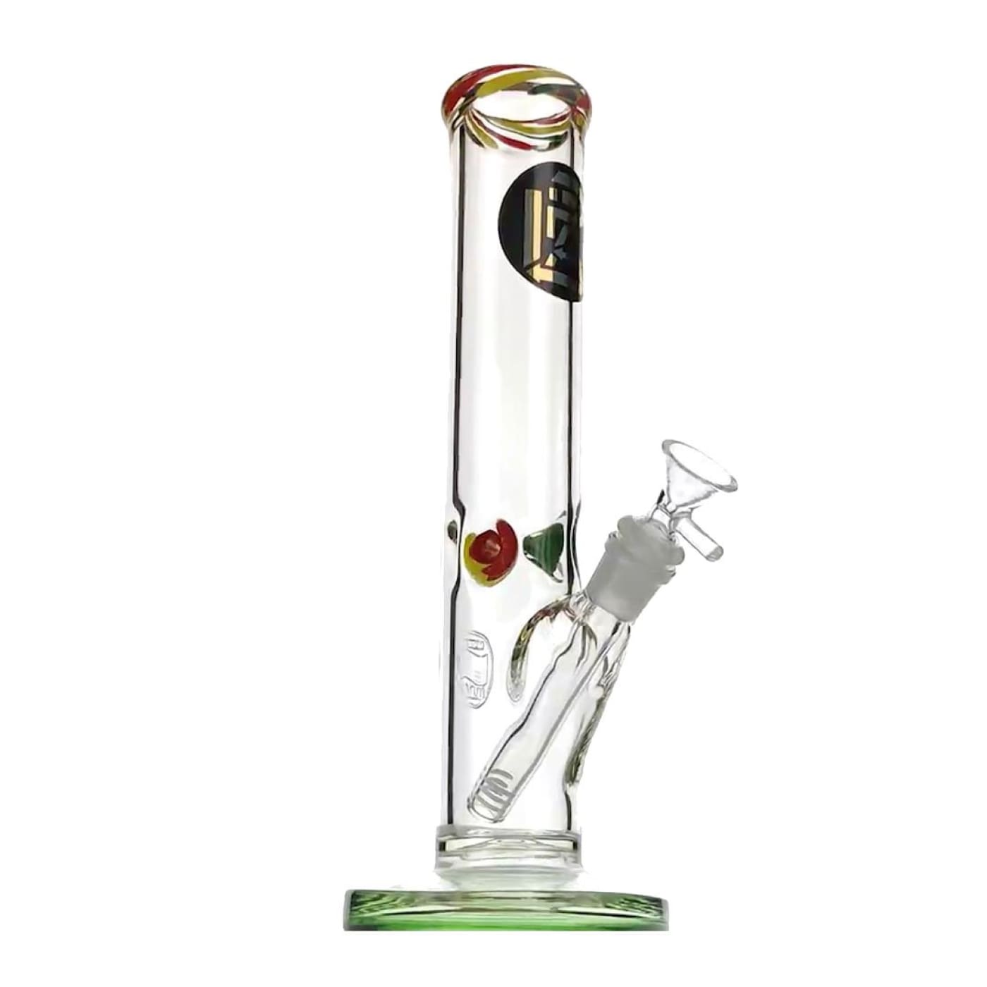 Glass water pipe with bowl showcasing Straight Shooter Bong with traditional straight tube design