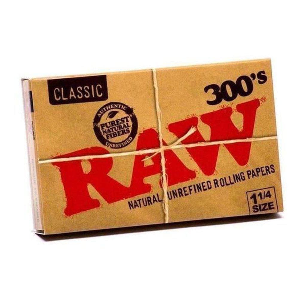 Pack of Raw Classic rolling papers in a 300-sheet rolling paper box with 40 booklets