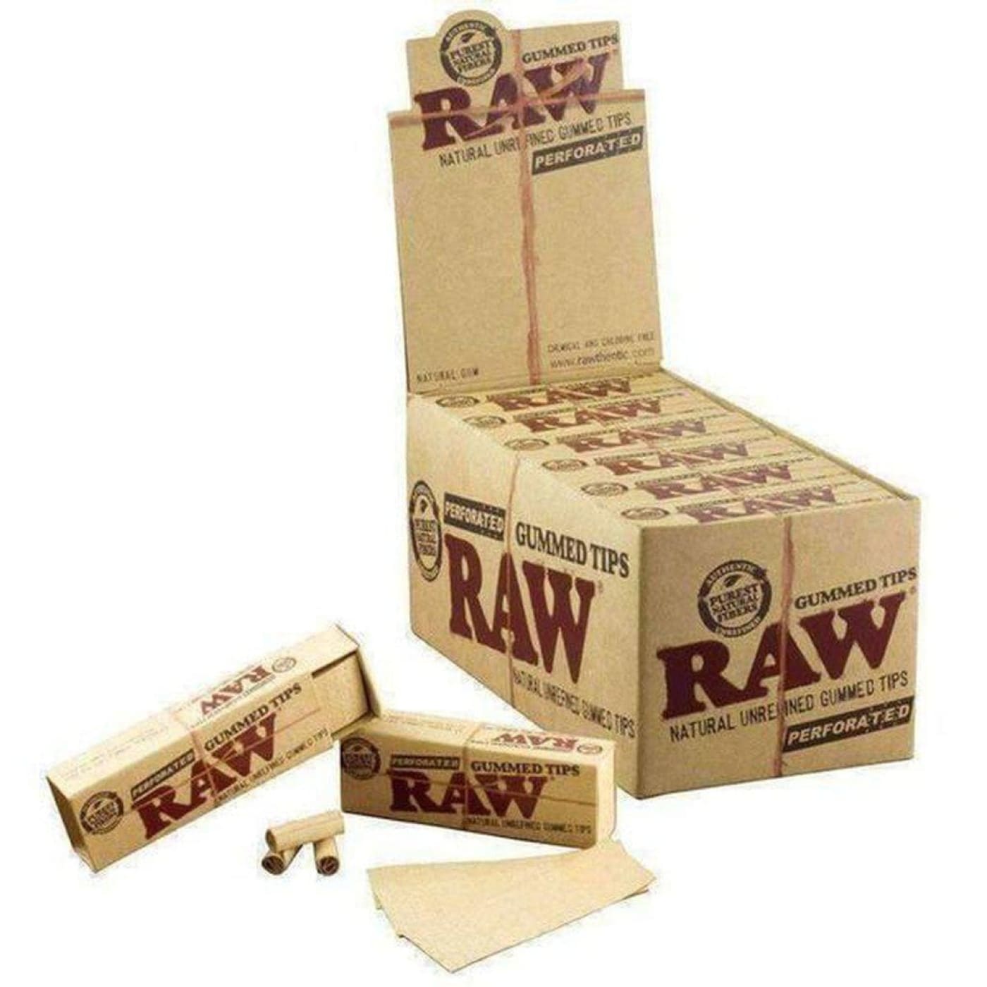 Raw Perforated Gummed Tips Box - High-Quality Gummed Tips for Rolling Papers