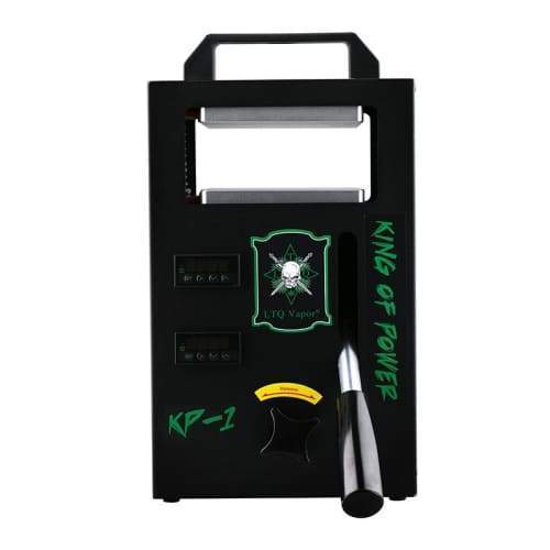 Portable Ltq Vapor Rosin Press Machine with skull logo and neon green text for pure vaping oil