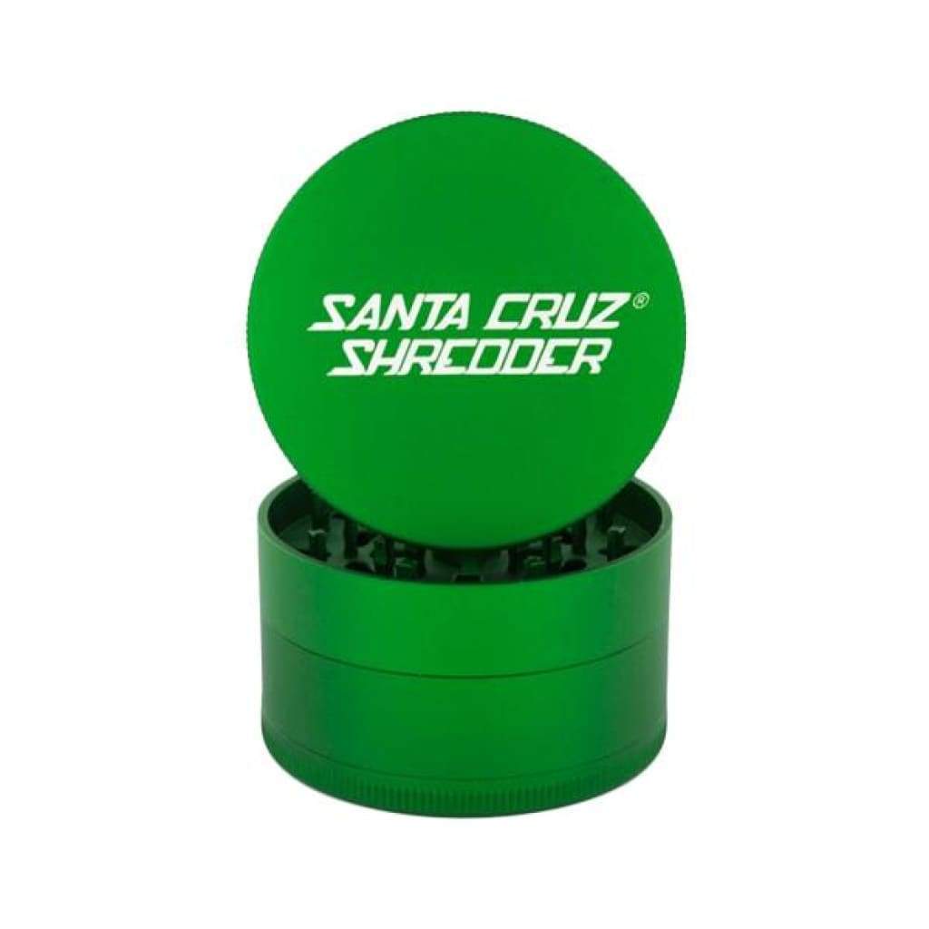 Green Santa Cruz Shredder Herb Grinder; Medical-grade Anodized Aluminum