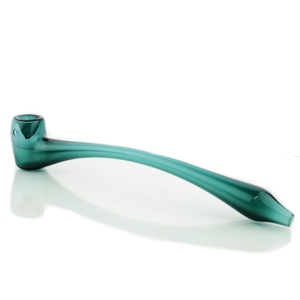 Vibrant 11-inch Sherlock Gandalf pipe in green color tube glass