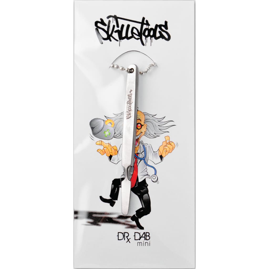 Cartoon skateboard deck with graffiti wizard for Mini Skillet Tools cutting wax packaging