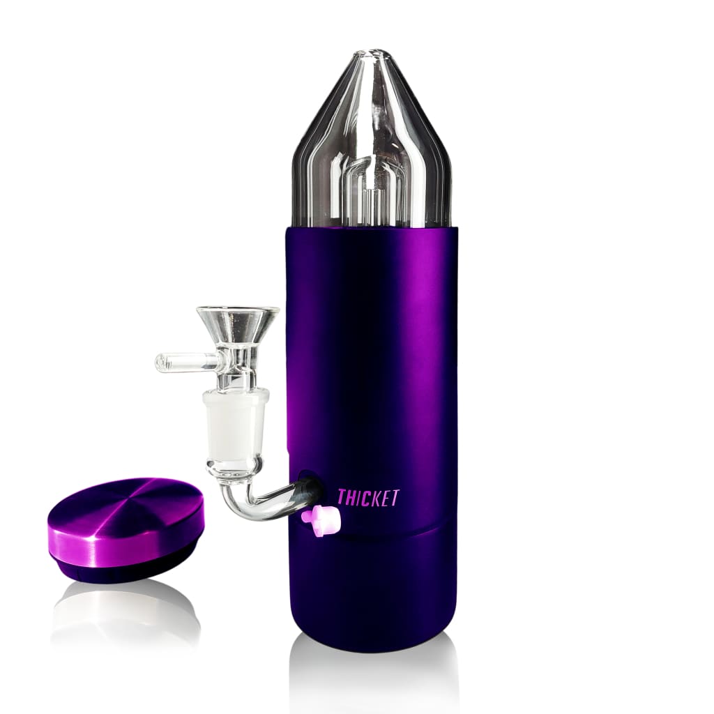 Thicket lite water purple clear glass percolator pipe vaporizer