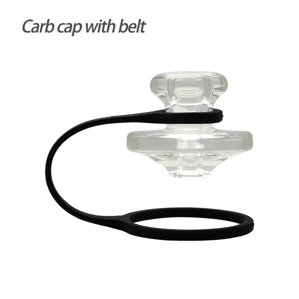 Waxmaid Ares hand-blown borosilicate glass carb cap with black silicone tether