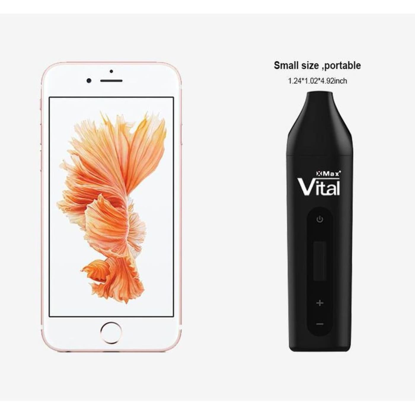 Xvape Vital dry herb vaporizer with ceramic chamber and matte black design