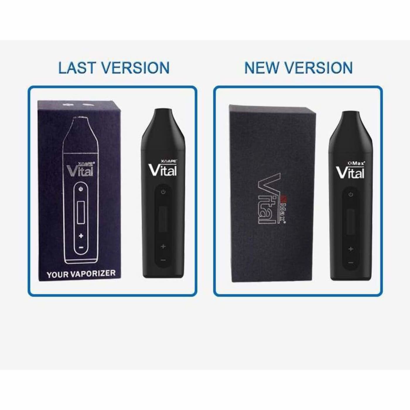 Xvape Vital dry herb vaporizer with black matte finish, ceramic chamber