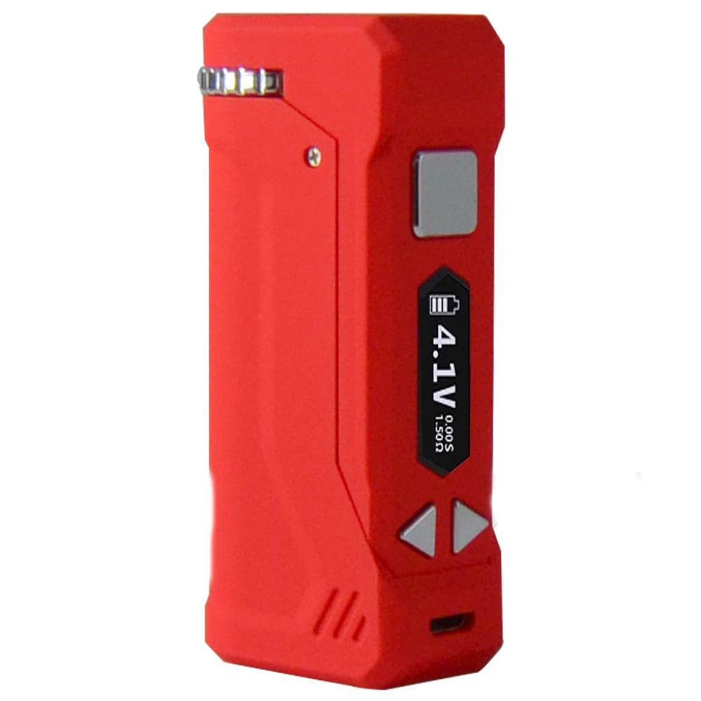 Red Yocan Uni Pro: Enhanced Universal Portable Mod with OLED Screen and control buttons