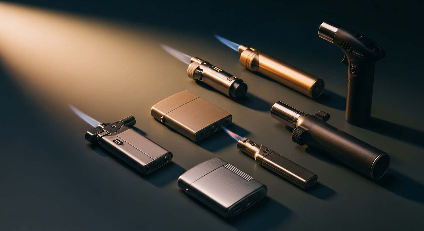 Best Lighters & Torches Worth Buying in 2026 — editorial hero image at Smokerolla