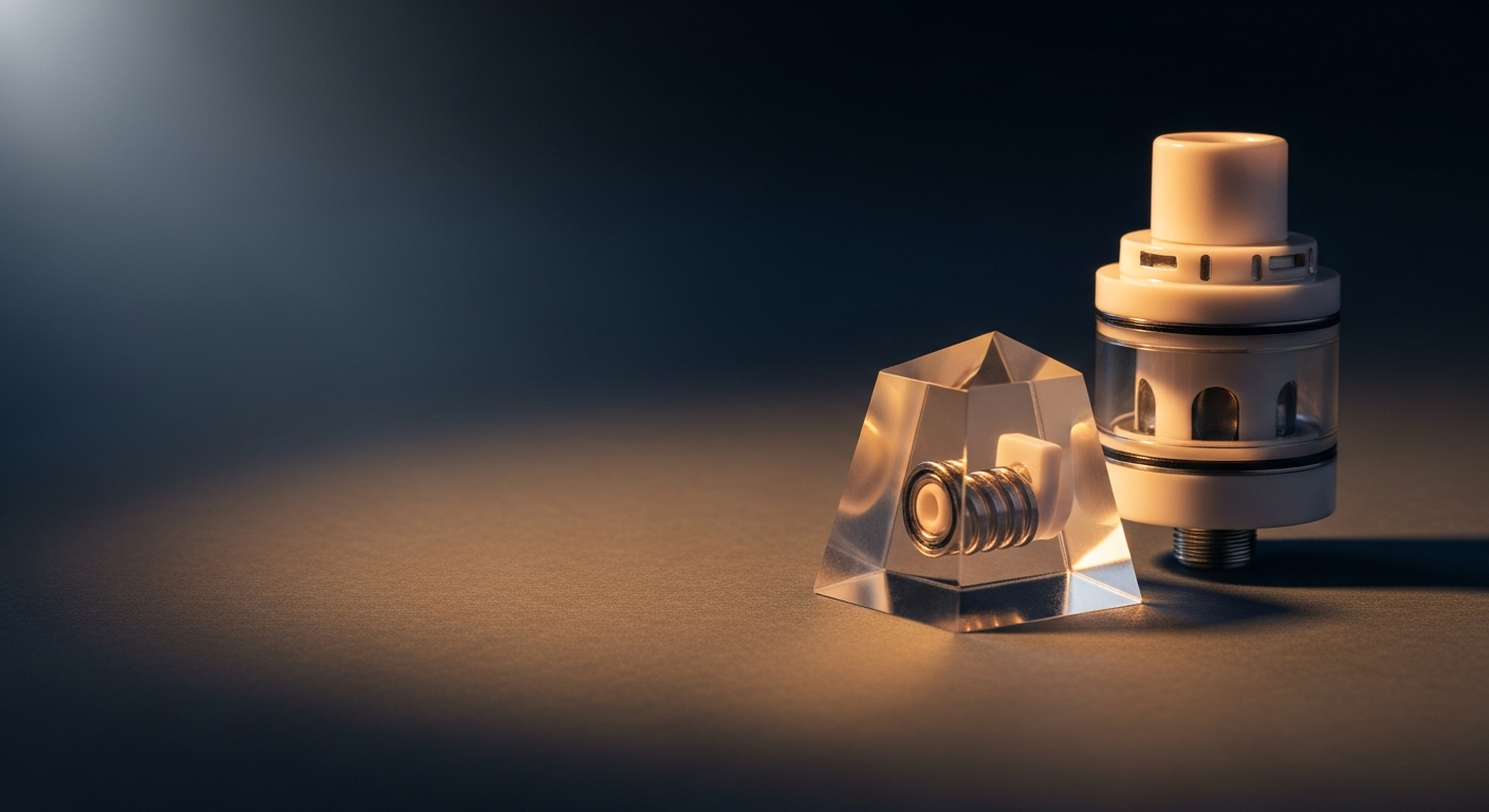 KandyPens Prism Coilless Ceramic Atomizer Review 2026 — editorial hero image at Smokerolla