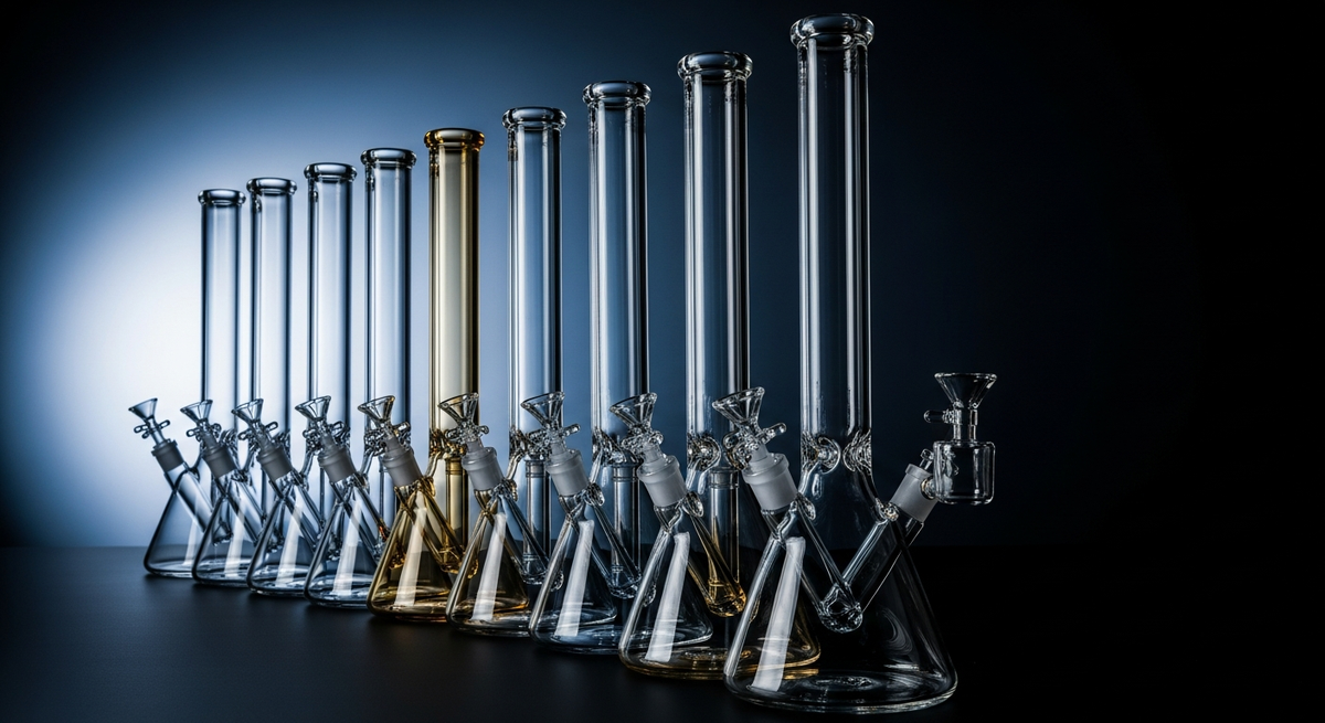 Straight tube bongs collection - classic straight water pipes for smooth hits at Smokerolla