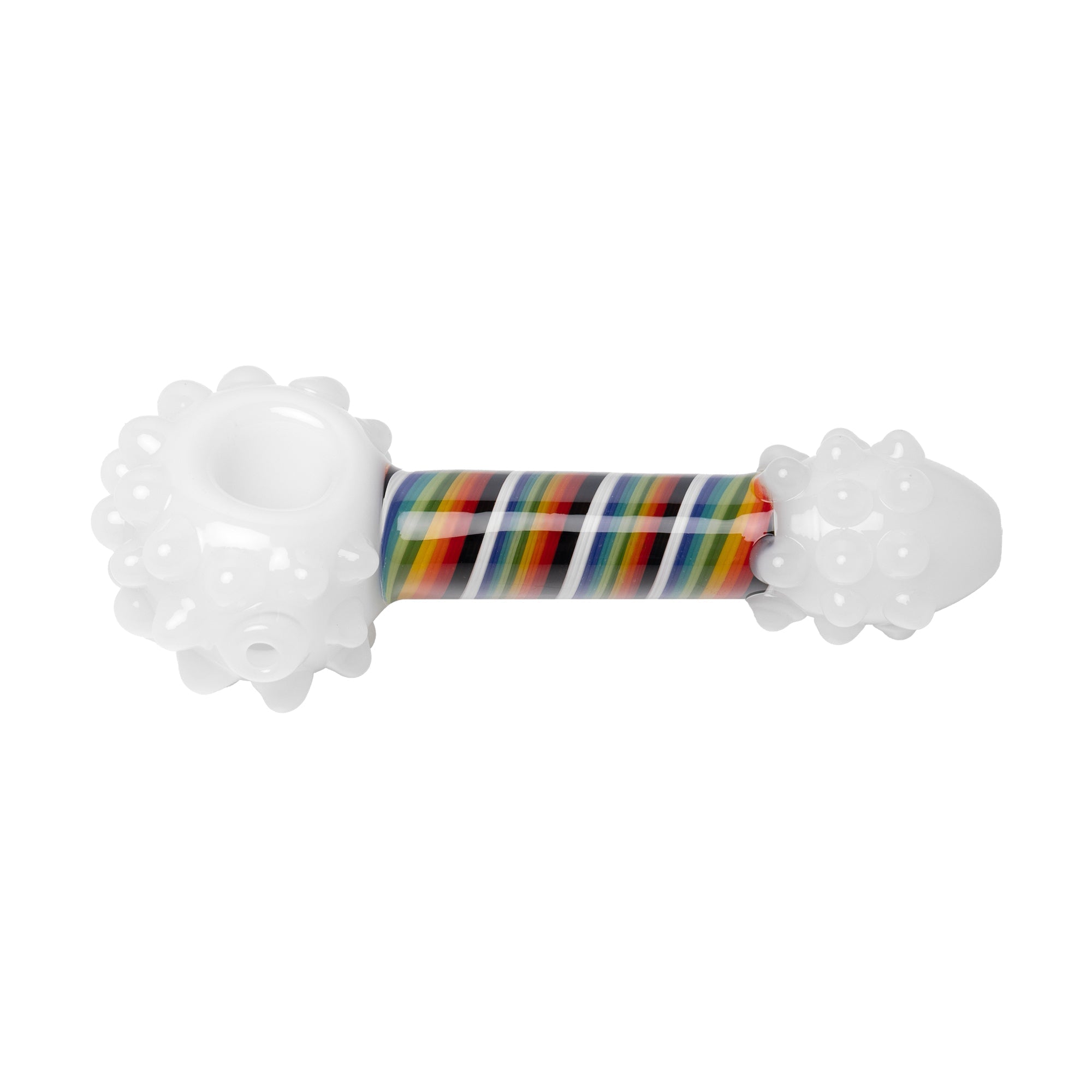 Vibrant Rainbow Glass Spoon Pipe