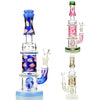 10.5’’ Double Glass Gold Fume Water Pipe with M9 Perc