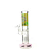 Clear 10-inch straight shooter bong with 14mm male bowl and 420 joint fair label