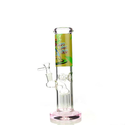 Clear 10-inch straight shooter bong with 14mm male bowl and 420 joint fair label