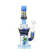 Colorful glass water pipe with swirled patterns and 14mm male bowl, marble art design