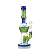 Colorful swirled marble art water pipe with 14mm male bowl and multiple chambers