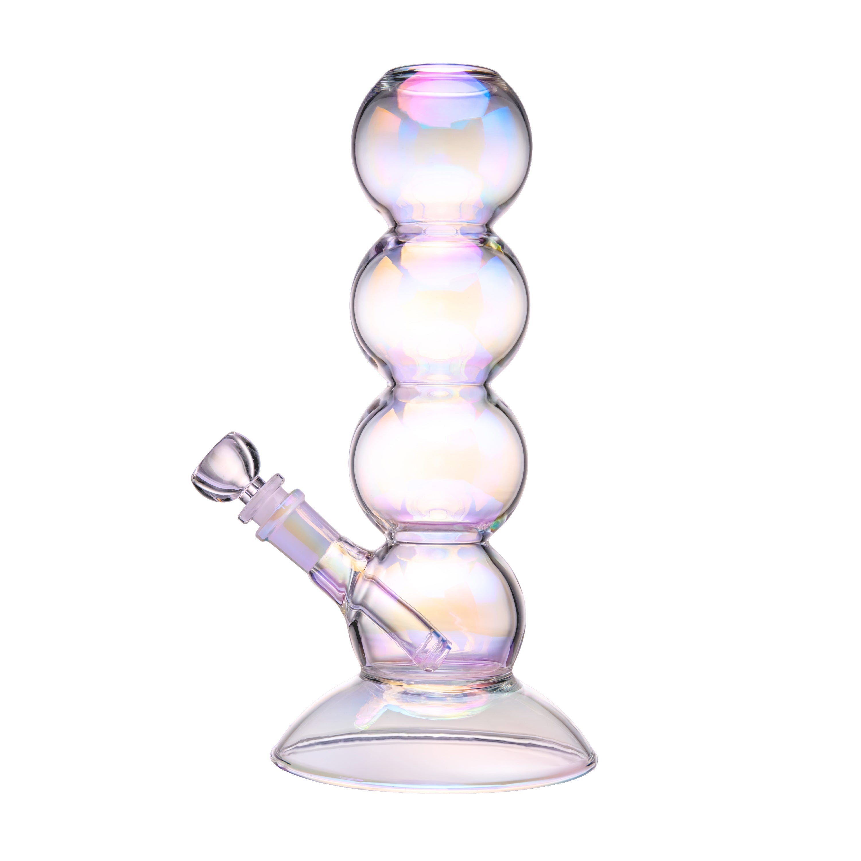 Iridescent Bubble Glass Water Pipe