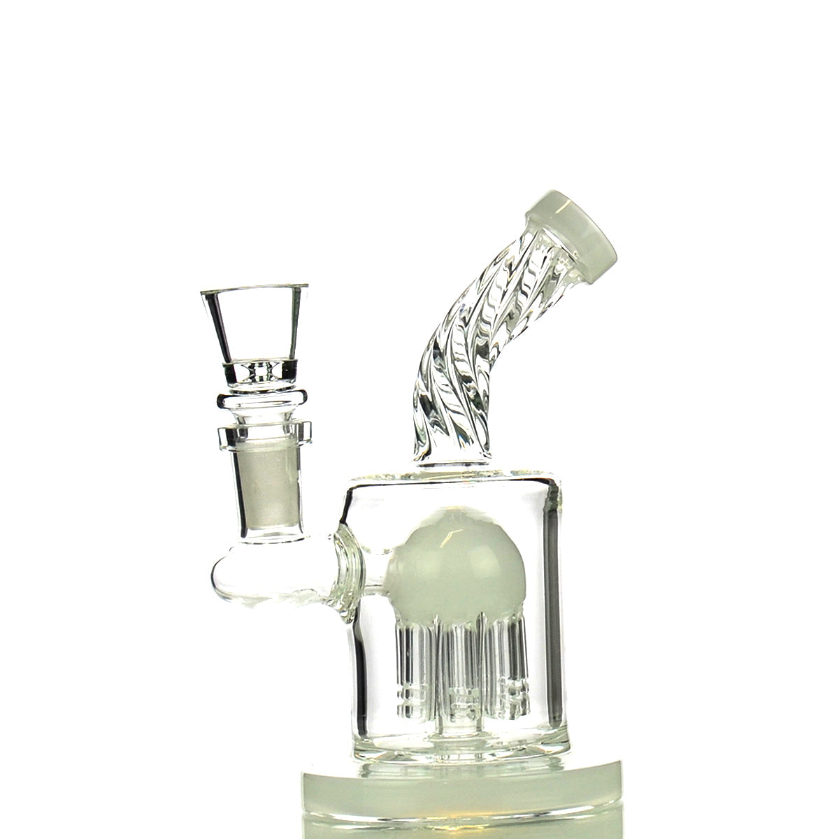 Compact Twisted Neck Water Pipe with Percolator
