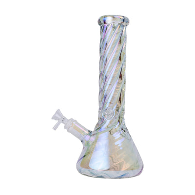 Luminous Twisted Iridescent Beaker Water Pipe