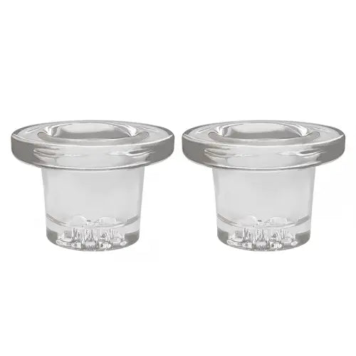 Two clear glass candle holders for Waxmaid Ash Catcher 12mm Glass Bowl Replacement