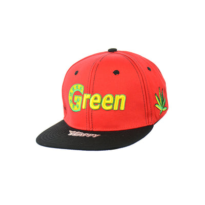 Vibrant Green Embroidered Cotton Snapback