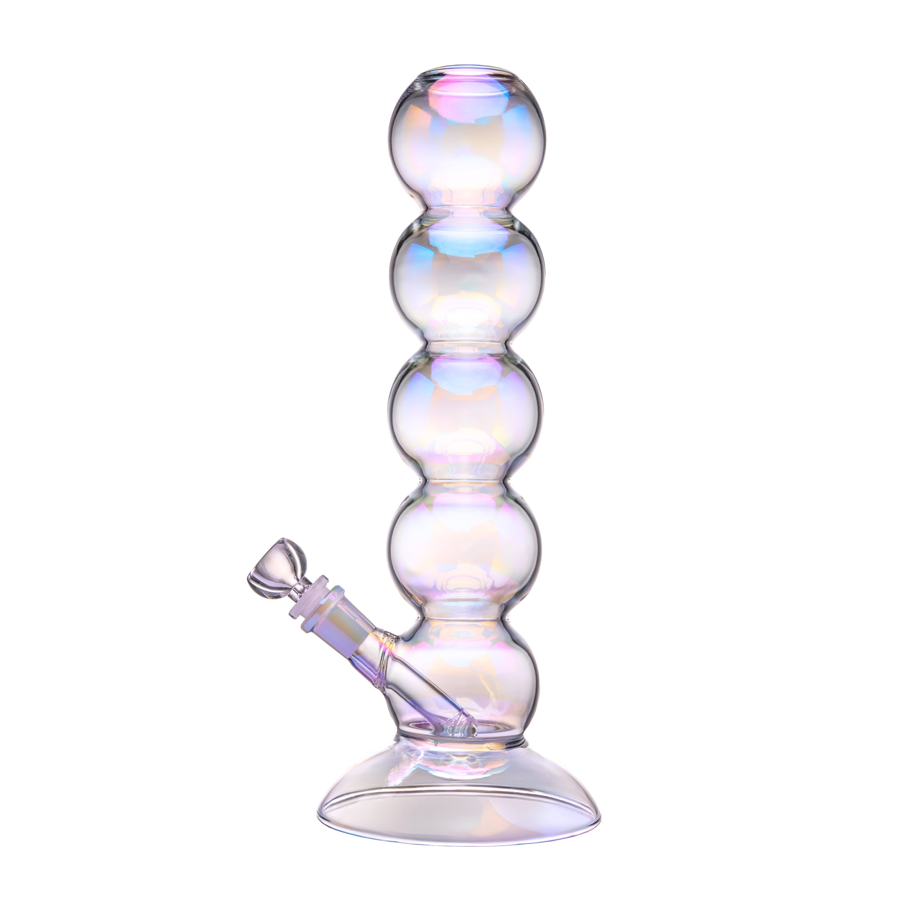 Iridescent Bubble Glass Water Pipe