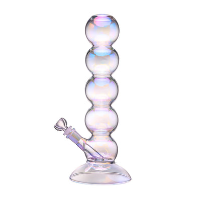 Iridescent Bubble Glass Water Pipe