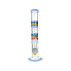 Colorful Wig Wag Art Straight Shooter glass water pipe with percolator and decorative bands