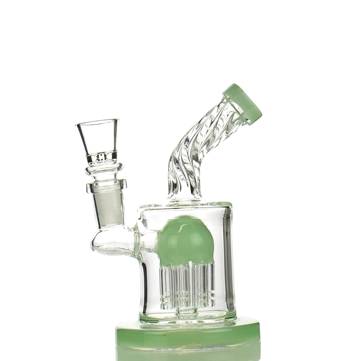 Compact Twisted Neck Water Pipe with Percolator
