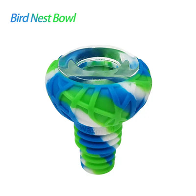 Colorful silicone glass bowl with spiral base for 14mm-18mm joints on Waxmaid official website