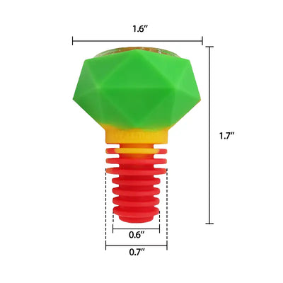 Colorful silicone wine stopper for Waxmaid Diamond Silicone Glass Bowl dimensions